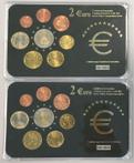 Finland, Italië. Euro serie met speciale 2 euromunt