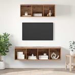 vidaXL TV Kast Set Wandgemonteerd 2 pcs Oud hout Bewerkt, Huis en Inrichting, Verzenden, Nieuw