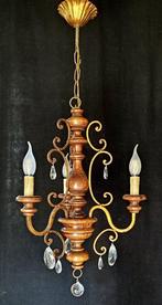 Lustre - Aucune réserve - Métal doré, bois et verre