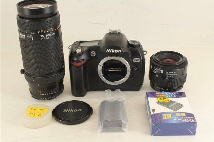 Nikon D70 Nikkor 35-70mm f/3.3-4.5 75-300mm f/4.5-5.6, Audio, Tv en Foto, Fotocamera's Digitaal