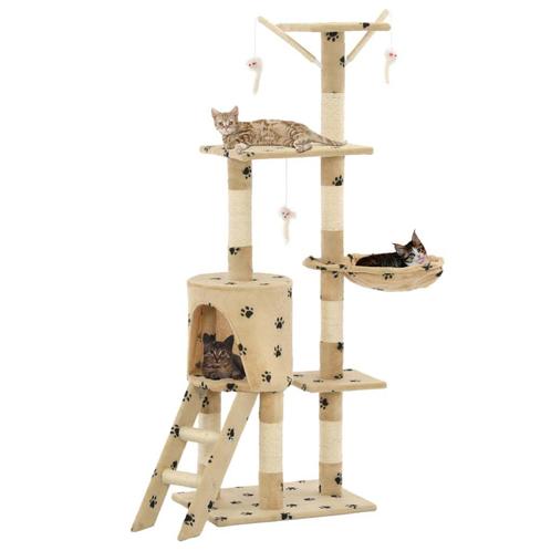 vidaXL Kattenkrabpaal met sisal krabpalen 138 cm, Dieren en Toebehoren, Katten-accessoires, Nieuw, Verzenden