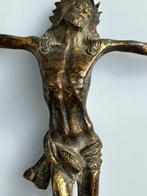 sculptuur, Corpus Christi - 11 cm - Verguld brons, Antiek en Kunst
