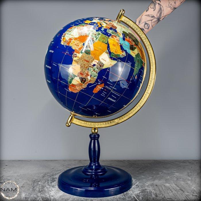 Exclusieve globe van lapis lazuli en edelstenen –, Collections, Minéraux & Fossiles