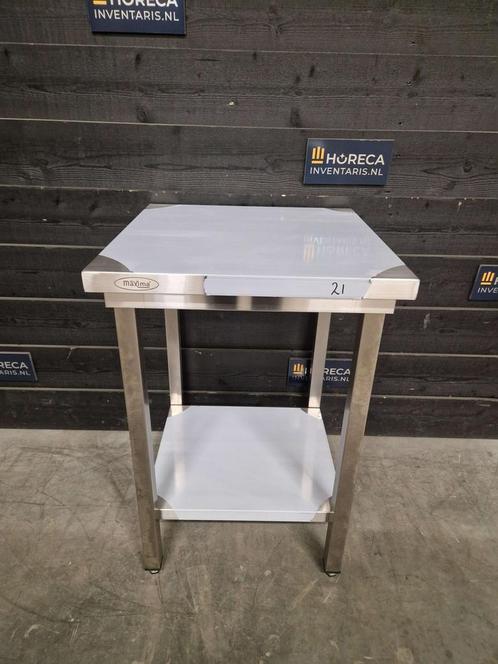 Werktafel | met onderschap | RVS | 60x60 cm, Zakelijke goederen, Horeca | Meubilair en Inrichting, Nieuw zonder verpakking