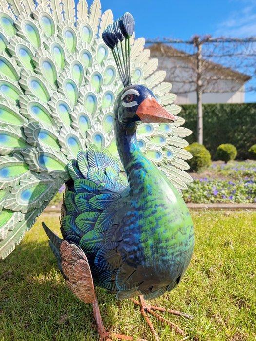 Beeldje - Peacock - IJzer, Metaal, Antiek en Kunst, Kunst | Designobjecten