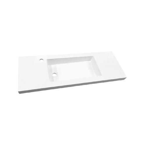 Wastafel Best Design Slim 120x35x5 cm Hoogglans Wit (met 1, Doe-het-zelf en Bouw, Sanitair, Overige typen, Nieuw, Ophalen of Verzenden