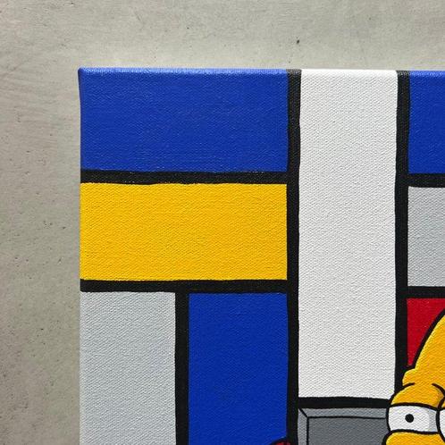 PAAPI (1986) - Homer Simpson x Mondriaan, Antiek en Kunst, Kunst | Schilderijen | Modern