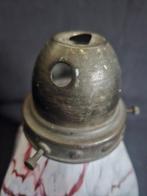 Lampe - Verre - Abat-jour opalin