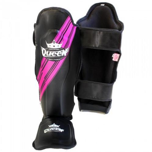 Queen Kickboks scheenbeschermers SGQ Vixen 1 Zwart Roze, Sport en Fitness, Vechtsporten en Zelfverdediging, Nieuw, Overige, Verzenden