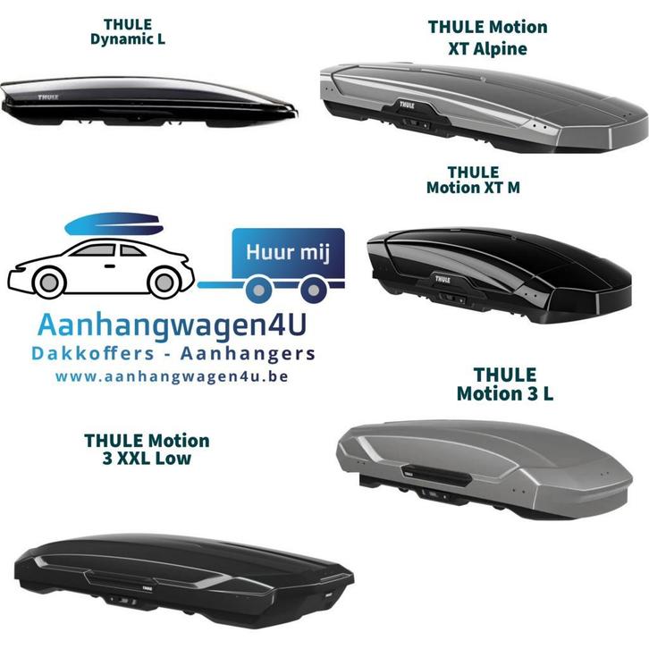 Te Huur - THULE Dakkoffers diverse modellen, Auto diversen, Dakkoffers, Zo goed als nieuw, Ophalen