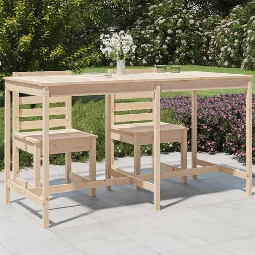 vidaXL Table de jardin 203,5x90x110 cm bois massif de, Jardin & Terrasse, Ensembles de jardin, Neuf, Envoi