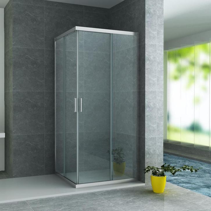 Aanbieding: BWS Douchecabine | Hayes | Vierkant 80x80x195cm, Doe-het-zelf en Bouw, Sanitair, Douche, Nieuw, Chroom, Ophalen of Verzenden