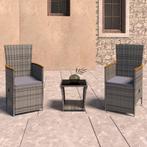 vidaXL Salon de jardin 3 pcs avec coussins Résine, Verzenden, Salons de jardin