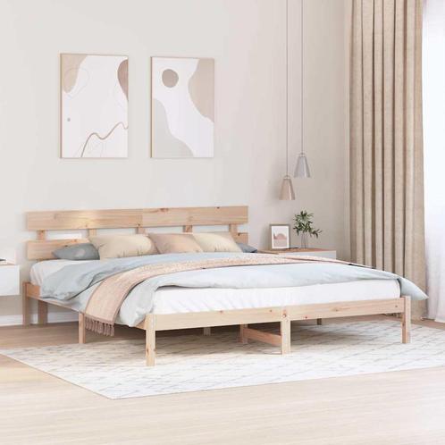 vidaXL Bedframe Bruin 180 x 200 cm Massief grenenhout, Huis en Inrichting, Slaapkamer | Bedden, Nieuw, Verzenden