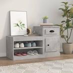 vidaXL Schoenenkast 100x42x60 cm bewerkt hout betongrijs, Huis en Inrichting, Kasten | Schoenenkasten, Verzenden, Nieuw