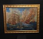 Franse school (XX) - Grande battaglia navale - XL format, Antiek en Kunst