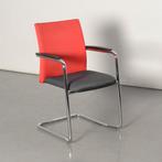Haworth vergaderstoel, rood / antraciet, sledeframe, Huis en Inrichting, Stoelen, Ophalen of Verzenden, Gebruikt