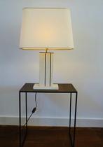 Camille Breesch - Lampe de table - Laiton, Travertin -