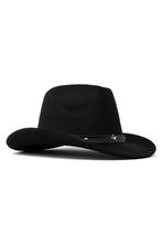 Cowboyhoed Zwart Wolvilt Ster Zwarte Cowboy Western Hoed Ste, Ophalen of Verzenden, Nieuw