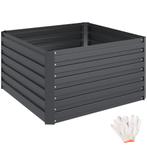 Hoge plantenbak Blomma, 540l, verzinkt, 100x100x56cm - antra, Tuin en Terras, Bloembakken en Plantenbakken, Verzenden, Nieuw