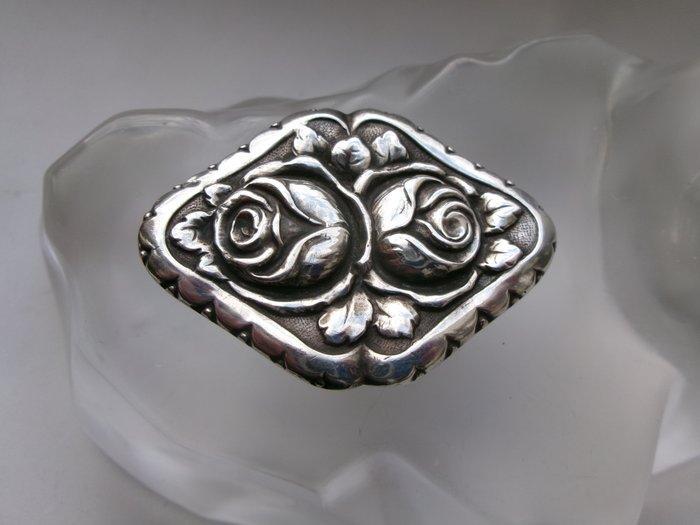 Zilver - Broche - Jugendstil, Antiek en Kunst, Kunst | Designobjecten