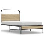 Bedframe 90x200 Gerookt Eiken - Retour Deal - 40% Korting!, 90 cm, Eenpersoons, Bruin, Verzenden