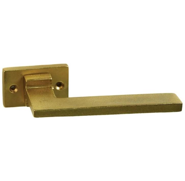 Deurklink Jolie Evoke op rechthoekig rozet antiek goud, Doe-het-zelf en Bouw, Hang- en Sluitwerk, Klink of Kruk, Nieuw, Overige materialen
