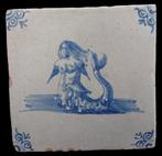 Tegel - 1650-1700 - Zeemeermin of zeewezen, Antiek en Kunst