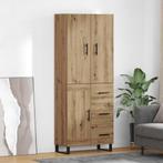 vidaXL Highboard 2 pcs Artisan Eiken Gefabriceerd Hout en, Huis en Inrichting, Kasten | Dressoirs, Verzenden, Nieuw