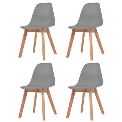Eetkamerstoelen Grijs (4 st) - Retour Deal - 40% Korting!, Huis en Inrichting, Stoelen, Grijs, Vier, Nieuw, Verzenden