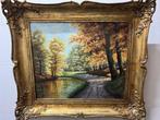 L. Herrmann (XX) - Herbstliche Landschaft mit Fluss und Weg
