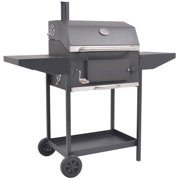 vidaXL Houtskoolbarbecue met onderplank zwart, Elektronische apparatuur, Overige elektronische apparatuur, Nieuw, Verzenden