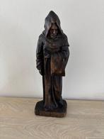 Beeld - Pater/monnik - Handgesneden - 35 cm - Antiek - Hout