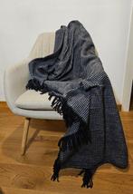 Exclusieve grote plaid in meng katoen zwart en lichtgrijs, Antiek en Kunst