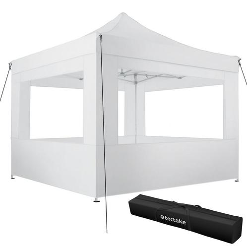 tectake Opvouwbaar tuinpaviljoen 3x3m met 4 zijdelen - wit, Tuin en Terras, Partytenten, Verzenden