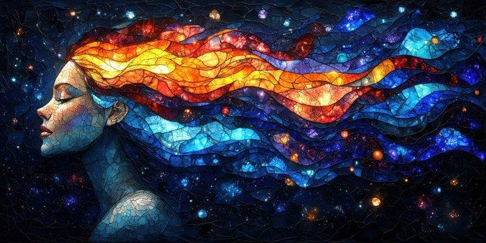 Iconica - Universe in Her Hair · XXL, Antiek en Kunst, Kunst | Designobjecten
