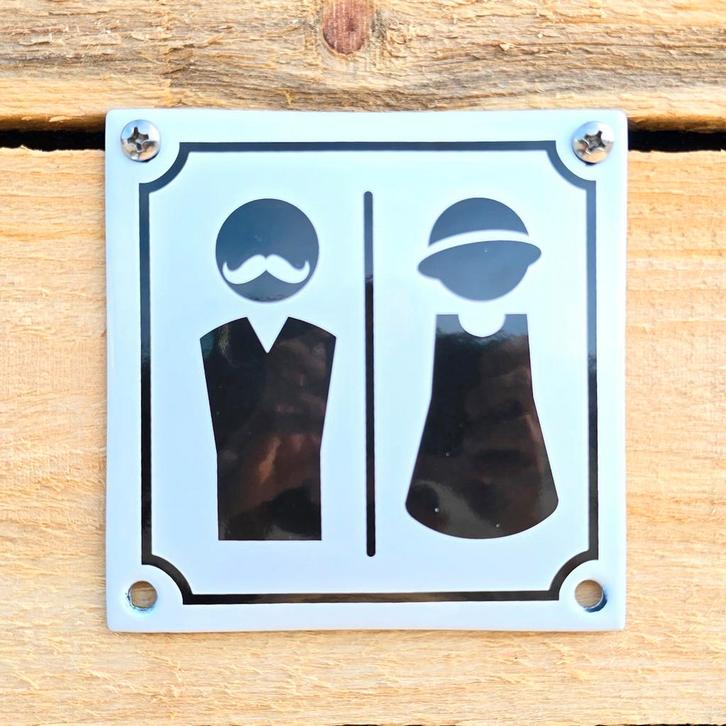 Emaille toiletbord Heren en Dames, Verzamelen, Merken en Reclamevoorwerpen, Verzenden