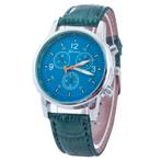 Fako® - Horloge - Geneva Luxury - Blauw, Verzenden, Nieuw