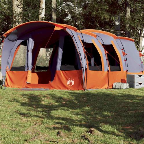 vidaXL Tunneltent 8-persoons waterdicht grijs, Caravans en Kamperen, Tenten, Nieuw, Verzenden