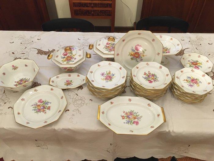 LM France - Tafelservies voor 12 (59) - dure pasta porselein, Antiek en Kunst, Antiek | Meubels | Tafels