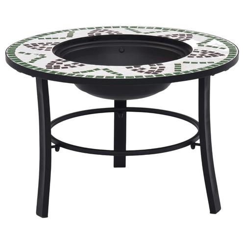 vidaXL Vuurschaal mozaïek 68 cm keramiek groen, Huis en Inrichting, Haarden, Nieuw, Verzenden