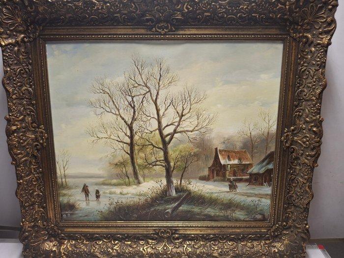 Heireman (XX) - Winterlandschap, Antiek en Kunst, Kunst | Schilderijen | Klassiek