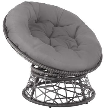 tectake Wicker fauteuil Gargano draaibaar - grijs, Tuin en Terras, Verzenden, Nieuw