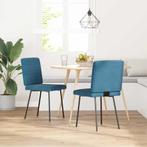 vidaXL Eetkamerstoelen 2 st fluweel blauw, Huis en Inrichting, Stoelen, Verzenden, Nieuw
