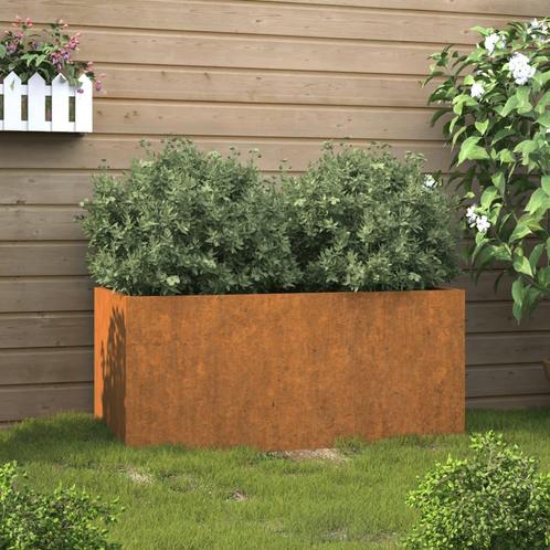 vidaXL Plantenbak 62x40x39 cm cortenstaal, Jardin & Terrasse, Pots de fleurs, Envoi