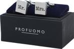 Manchetknoop Profuomo Mr. & Mrs maat  Heren, Handtassen en Accessoires, Manchetknopen, Verzenden, Nieuw
