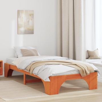 vidaXL Bedframe Wax Bruin 100 x 200 cm Massief Grenenhout, Verzenden
