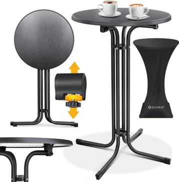 KESSER® Statafel - Bistrotafel - Klaptafel - 110cm - Zwart beschikbaar voor biedingen