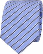 Suitable Stropdas Progetto Strepen Blauw maat  Heren, Verzenden, Nieuw, Suitable