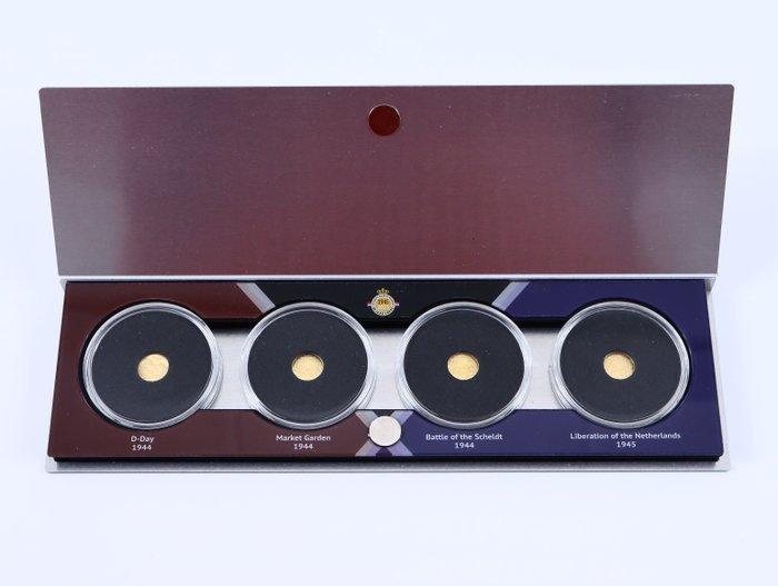 Nederland. De route naar de vrijheid 1944-1945, gouden, Timbres & Monnaies, Monnaies | Europe | Monnaies non-euro